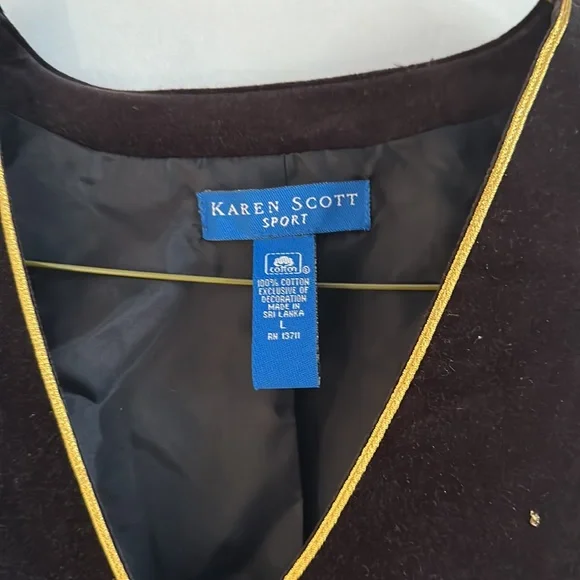 Black Velvet Christmas Vest | Karen Scott - Picture 4 of 5